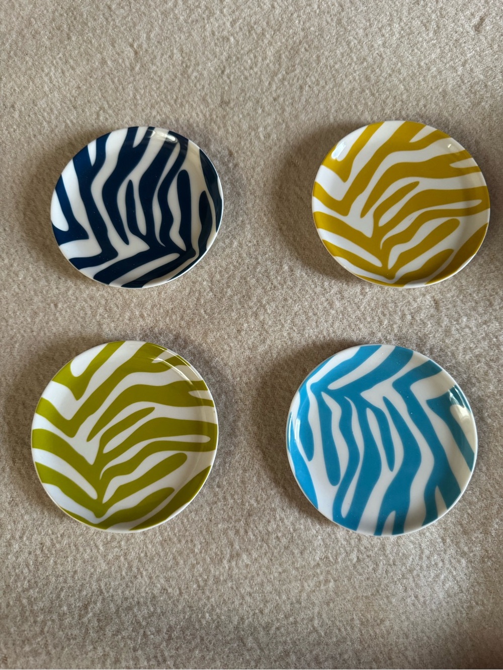 Jonathan Adler Zebra Porcelain Coasters